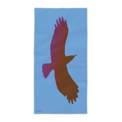 Soaring Raven Beach Towel, Coastal Blue