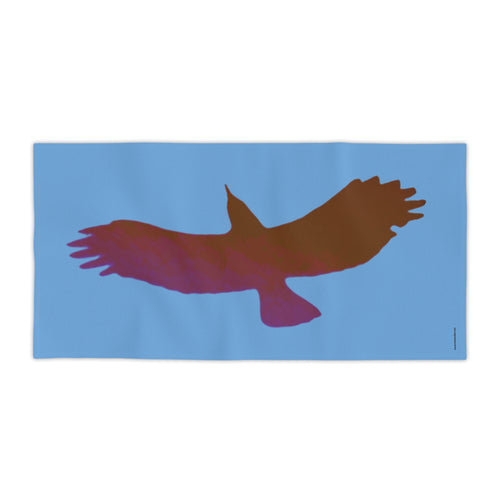 Soaring Raven Beach Towel, Coastal Blue