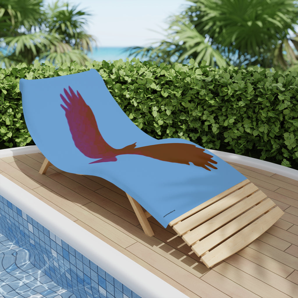 Soaring Raven Beach Towel, Coastal Blue